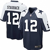 Nike Men & Women & Youth Cowboys #12 Roger Staubach Thanksgiving Navy Blue Team Color Game Jersey,baseball caps,new era cap wholesale,wholesale hats